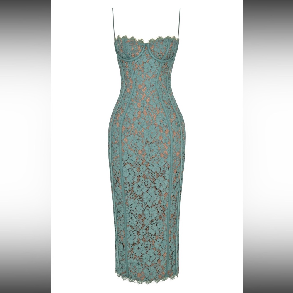 Joelle Lace Underwire Midi Cocktail Dress - House of CB